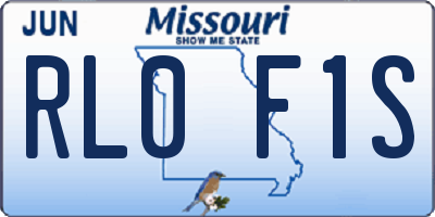 MO license plate RL0F1S
