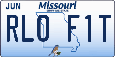 MO license plate RL0F1T