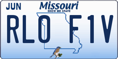 MO license plate RL0F1V