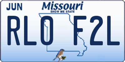 MO license plate RL0F2L
