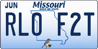 MO license plate RL0F2T