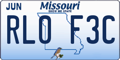 MO license plate RL0F3C
