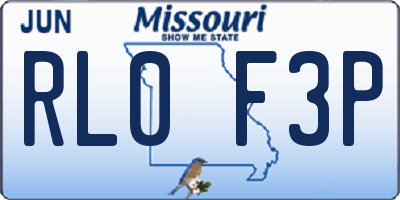 MO license plate RL0F3P