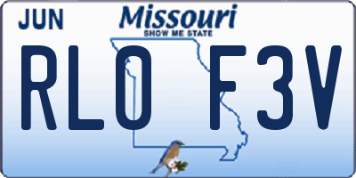 MO license plate RL0F3V