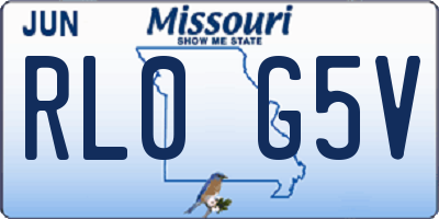 MO license plate RL0G5V