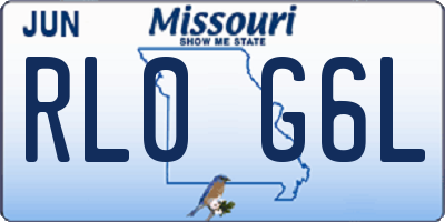MO license plate RL0G6L