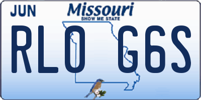 MO license plate RL0G6S