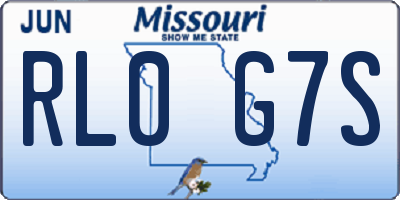 MO license plate RL0G7S