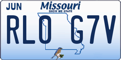 MO license plate RL0G7V