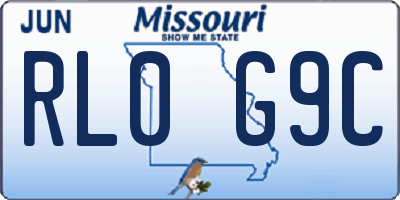 MO license plate RL0G9C
