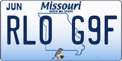 MO license plate RL0G9F