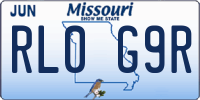 MO license plate RL0G9R