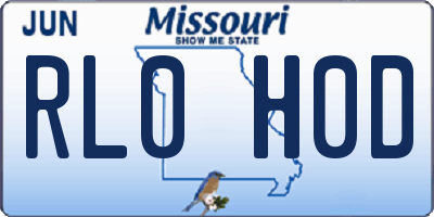 MO license plate RL0H0D