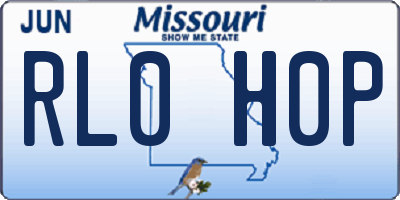 MO license plate RL0H0P