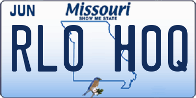 MO license plate RL0H0Q