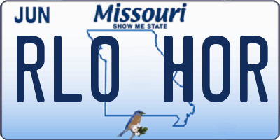 MO license plate RL0H0R