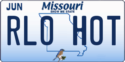 MO license plate RL0H0T