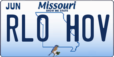 MO license plate RL0H0V