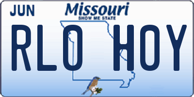 MO license plate RL0H0Y