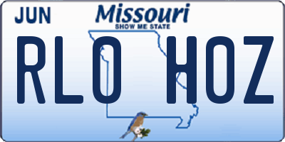 MO license plate RL0H0Z