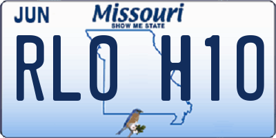 MO license plate RL0H1O