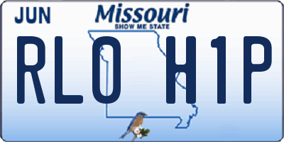 MO license plate RL0H1P