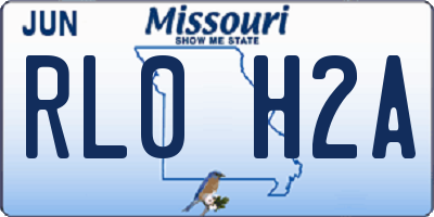 MO license plate RL0H2A