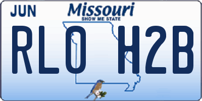 MO license plate RL0H2B