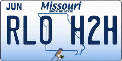 MO license plate RL0H2H