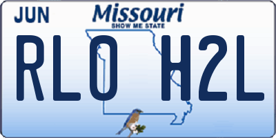 MO license plate RL0H2L