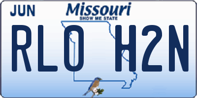 MO license plate RL0H2N