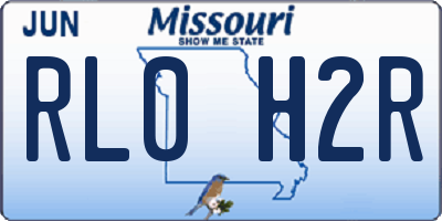 MO license plate RL0H2R