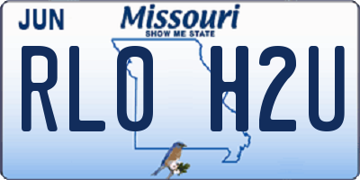 MO license plate RL0H2U