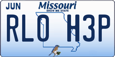 MO license plate RL0H3P