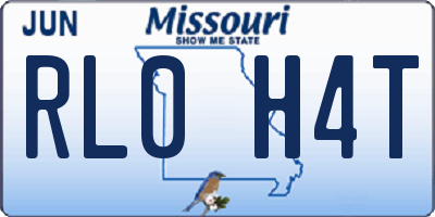 MO license plate RL0H4T