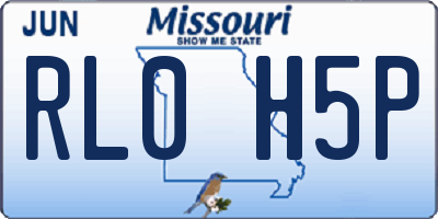 MO license plate RL0H5P