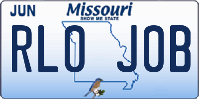 MO license plate RL0J0B