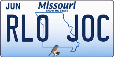 MO license plate RL0J0C