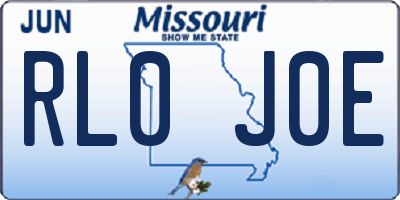 MO license plate RL0J0E