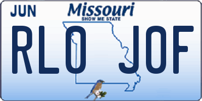 MO license plate RL0J0F