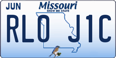 MO license plate RL0J1C
