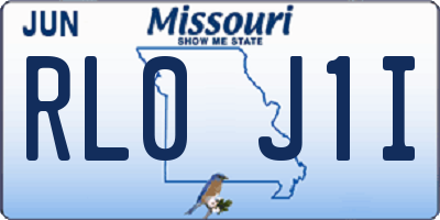 MO license plate RL0J1I