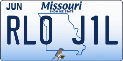 MO license plate RL0J1L