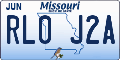 MO license plate RL0J2A