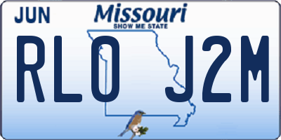 MO license plate RL0J2M