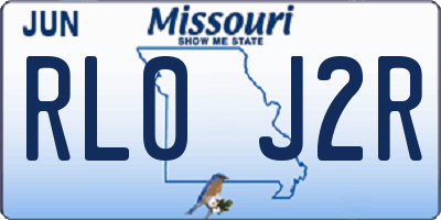MO license plate RL0J2R