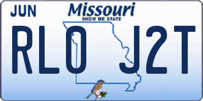 MO license plate RL0J2T