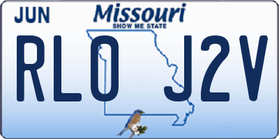 MO license plate RL0J2V