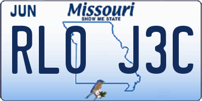 MO license plate RL0J3C