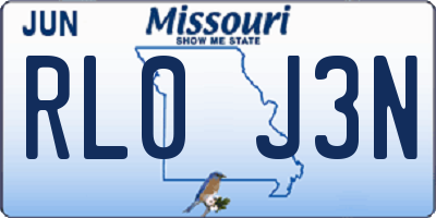 MO license plate RL0J3N